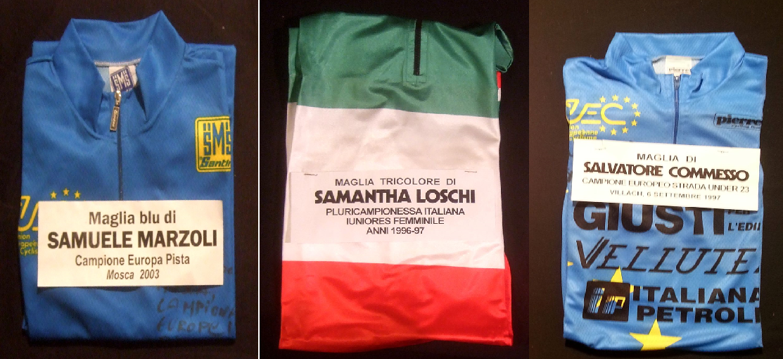 maglie donate al Santuario della Madonna del Ghisallo